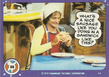 1978 Topps Mork & Mindy #88 What's a nice sausage like you doing in a sandwich like this? Front