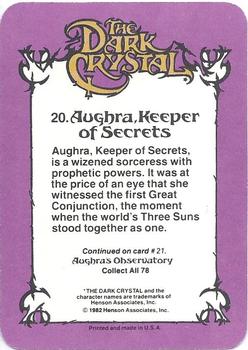 1982 Donruss The Dark Crystal #20 Aughra, Keeper of Secrets Back