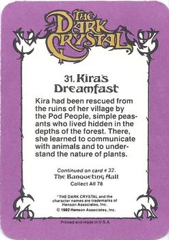 1982 Donruss The Dark Crystal #31 Kira's Dreamfast Back