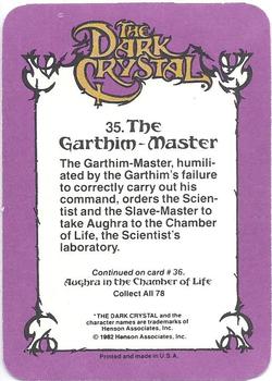 1982 Donruss The Dark Crystal #35 The Garthim-Master Back