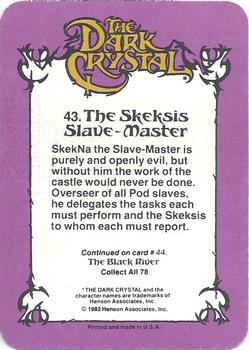 1982 Donruss The Dark Crystal #43 The Skeksis Slave-Master Back
