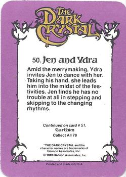 1982 Donruss The Dark Crystal #50 Jen and Ydra Back