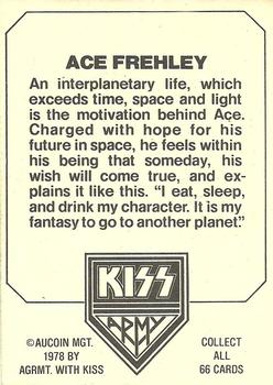 1978 Donruss Kiss #5 Ace Frehley Back