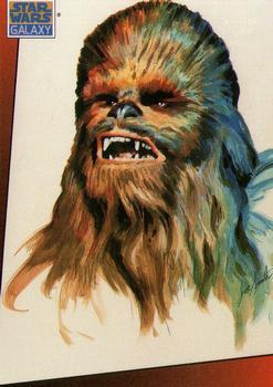 1993 Topps Star Wars Galaxy - Just Toys Bend 'Em #F Chewbacca Front