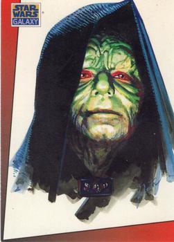 1993 Topps Star Wars Galaxy - Just Toys Bend 'Em #K Emperor Palpatine Front