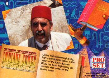 1992 Pro Set The Young Indiana Jones Chronicles #4 Egypt 1908 Back