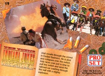 1992 Pro Set The Young Indiana Jones Chronicles #19 Mexico 1916 Back