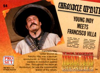 1992 Pro Set The Young Indiana Jones Chronicles #24 Young Indy meets Francisco Villa Back