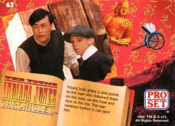 1992 Pro Set The Young Indiana Jones Chronicles #63 China 1910 Back