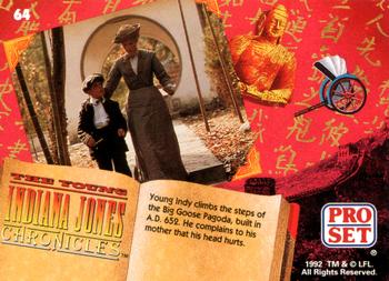 1992 Pro Set The Young Indiana Jones Chronicles #64 China 1910 Back