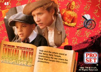 1992 Pro Set The Young Indiana Jones Chronicles #65 China 1910 Back