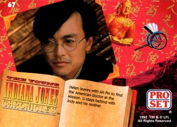 1992 Pro Set The Young Indiana Jones Chronicles #67 China 1910 Back