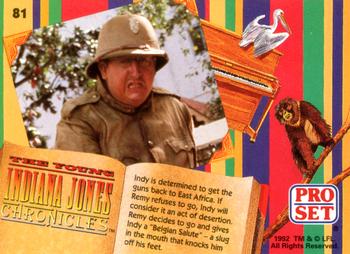 1992 Pro Set The Young Indiana Jones Chronicles #81 Congo 1917 Back