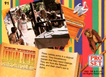 1992 Pro Set The Young Indiana Jones Chronicles #91 Congo 1917 Back