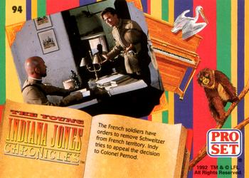 1992 Pro Set The Young Indiana Jones Chronicles #94 Congo 1917 Back