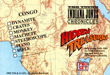 1992 Pro Set The Young Indiana Jones Chronicles - Hidden Treasures Fold-Outs #NNO Congo Front