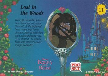 1992 Pro Set Beauty and the Beast #11 Lost in the Woods Back