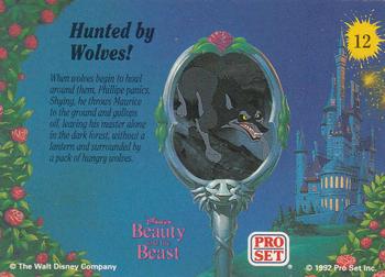 1992 Pro Set Beauty and the Beast #12 Hunted by Wolves! Back