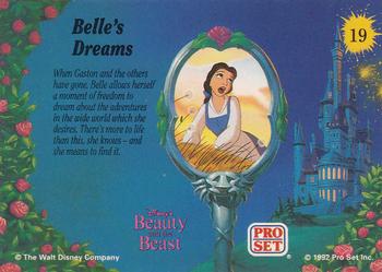 1992 Pro Set Beauty and the Beast #19 Belle's Dreams Back