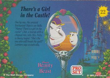 1992 Pro Set Beauty and the Beast #22 There's a Girl in the Castle! Back