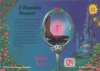 1992 Pro Set Beauty and the Beast #33 A Hopeless Moment Back