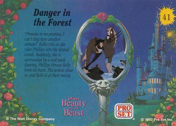 1992 Pro Set Beauty and the Beast #41 Danger in the Forest Back