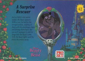 1992 Pro Set Beauty and the Beast #42 A Surprise Rescuer Back
