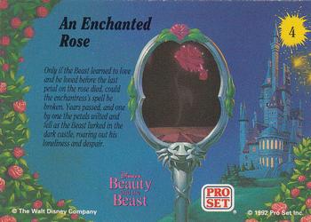 1992 Pro Set Beauty and the Beast #4 An Enchanted Rose Back