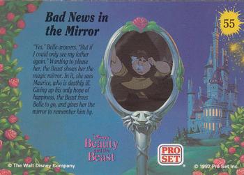 1992 Pro Set Beauty and the Beast #55 Bad News in the Mirror Back