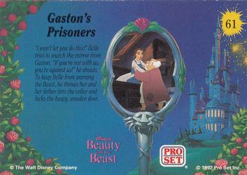 1992 Pro Set Beauty and the Beast #61 Gaston's Prisoners Back