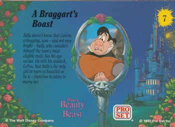 1992 Pro Set Beauty and the Beast #7 A Braggart's Boast Back
