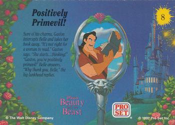 1992 Pro Set Beauty and the Beast #8 Positively Primevil! Back