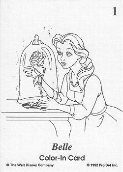 1992 Pro Set Beauty and the Beast - Color in Cards #C1 Belle / Beast Front