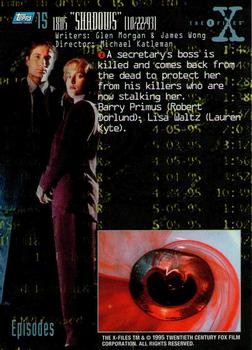 1995 Topps The X-Files Season One #15 1X05 
