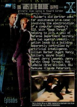 1995 Topps The X-Files Season One #16 1X06 