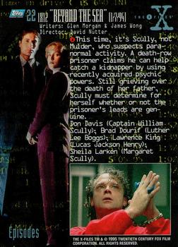 1995 Topps The X-Files Season One #22 1X12 