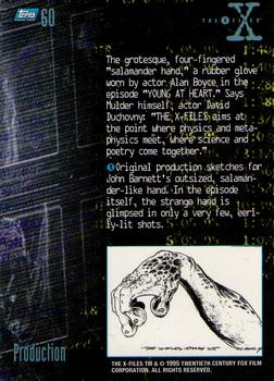 1995 Topps The X-Files Season One #60 Salamander hand Back