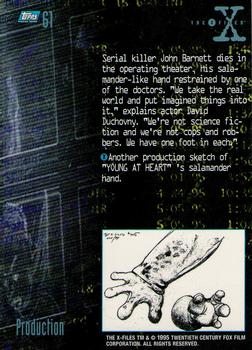 1995 Topps The X-Files Season One #61 Serial killer John Barnett Back