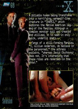 1995 Topps The X-Files Season One #69 Episode: Shapes Back