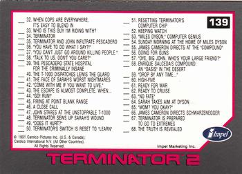 1991 Impel Terminator 2: Judgment Day #139 Checklist 1 Back
