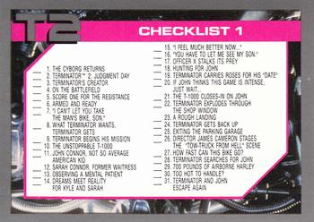 1991 Impel Terminator 2: Judgment Day #139 Checklist 1 Front