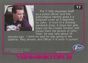 1991 Impel Terminator 2: Judgment Day #17 Officer X Stalks Its Prey Back