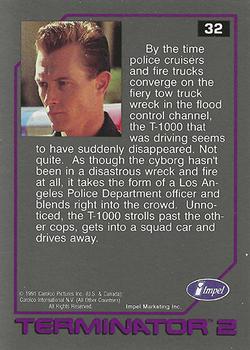 1991 Impel Terminator 2: Judgment Day #32 When Cops Are Everywhere, It's Easy to Blend In Back