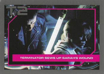 1991 Impel Terminator 2: Judgment Day #48 Terminator Sews Up Sarah's Wound Front