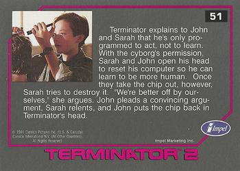 1991 Impel Terminator 2: Judgment Day #51 Resetting Terminator's Computer Chip Back