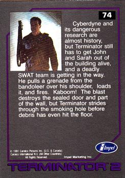1991 Impel Terminator 2: Judgment Day #74 Armed and Dangerous Back