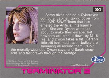 1991 Impel Terminator 2: Judgment Day #84 Sarah Confronts the SWAT Team Back