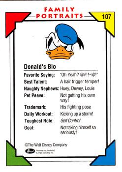 1991 Impel Disney #107 Donald's Bio:  Favorite Saying Back