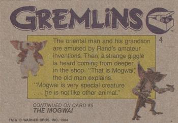1984 Topps Gremlins #4 Rand Peltzer, Inventor Back
