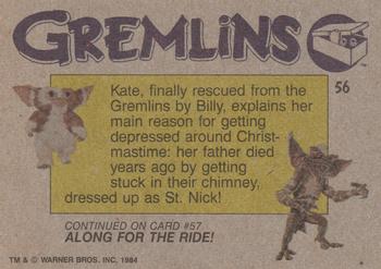 1984 Topps Gremlins #56 Kate's Revelation Back